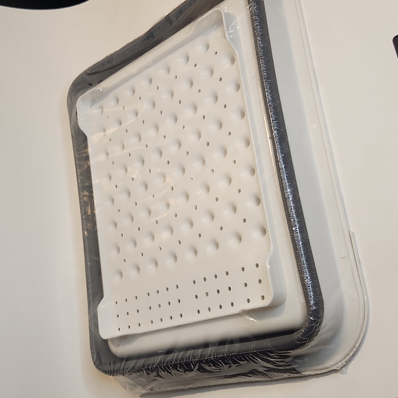 Home Basics Silicone Plastic Easy Storage Collapsible Dish Rack & Cutlery Holder - Picture 4 of 4